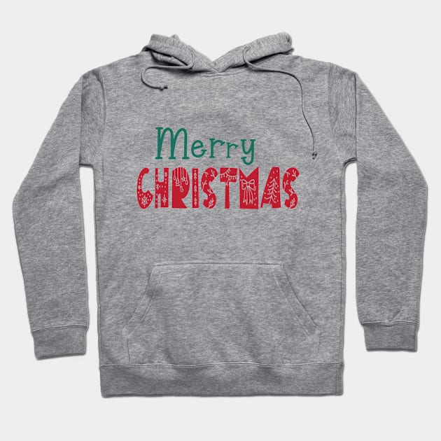 Merry Christmas Hoodie by EleganceSpace